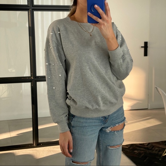 TEN SIXTY SHERMAN SWEATSHIRT WITH PEARL DETAILING - Picture 4 of 15